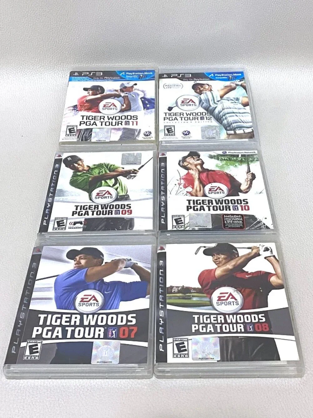 Lot Of 6 PS3 Tiger Woods PGA Tour 2007-2012 Golf Games Playstation 3